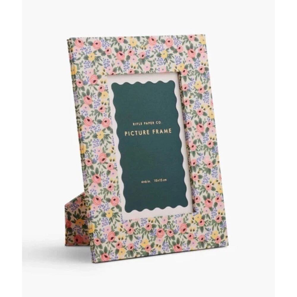 NEW Rifle Paper Co Wrapped Picture Frame Rosa Pink Floral 4x6 w/Stand FREE SHIP
